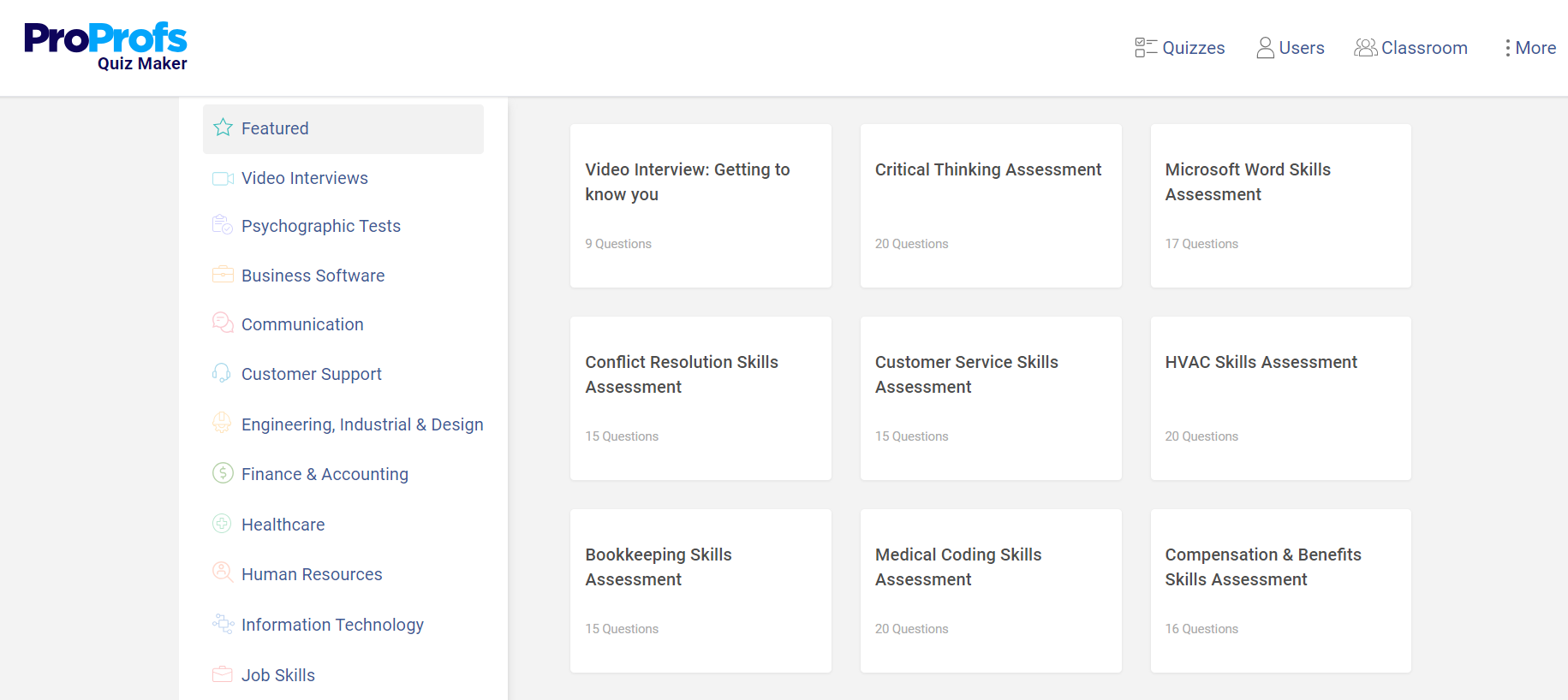 Skills Assessment Tests